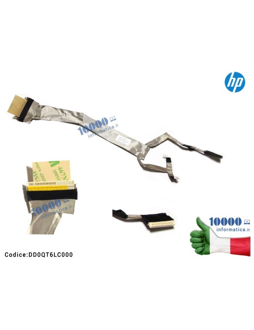 DD0QT6LC000 Cavo Flat LCD HP DV5-1000 Series DD0QT6LC800 DD0QT6LC000