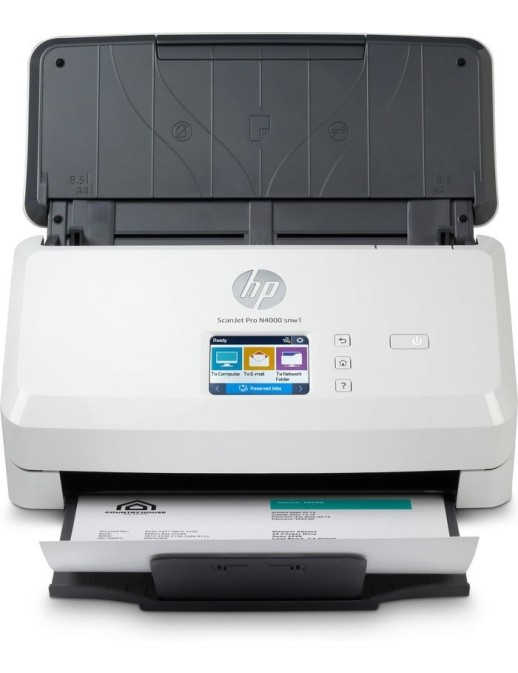 6FW08A HP Scanjet Pro N4000 Snw1 Sheet-Feed Scanner Sheet-Fed Scanner 600 X 600 Dpi A4 Black, White