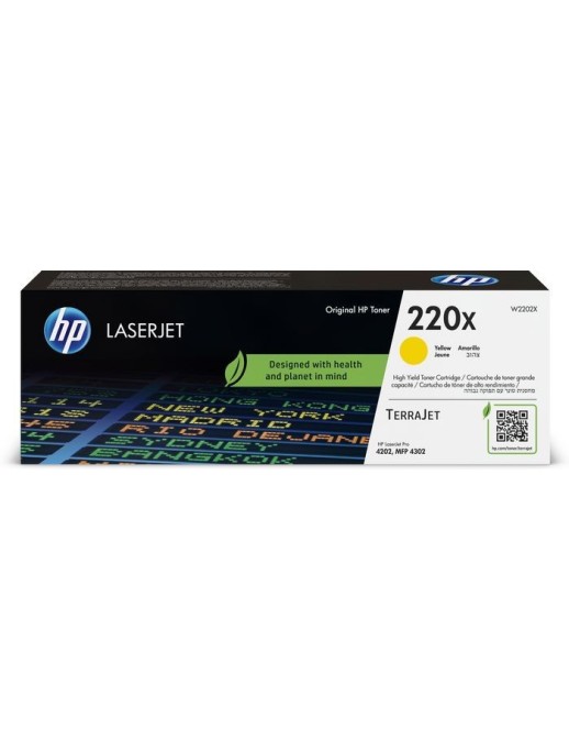 W2202X HP 220X Yellow Original Laserjet Toner Cartridge