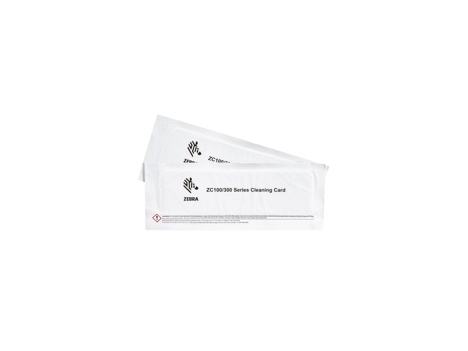 105999-310-01 Zebra Cleaning Card Kit (Improved) ZC100/300 2 Cards 105999-310-01 Zebra Cleaning Card Kit (Improved) ZC100/300 2 Cards