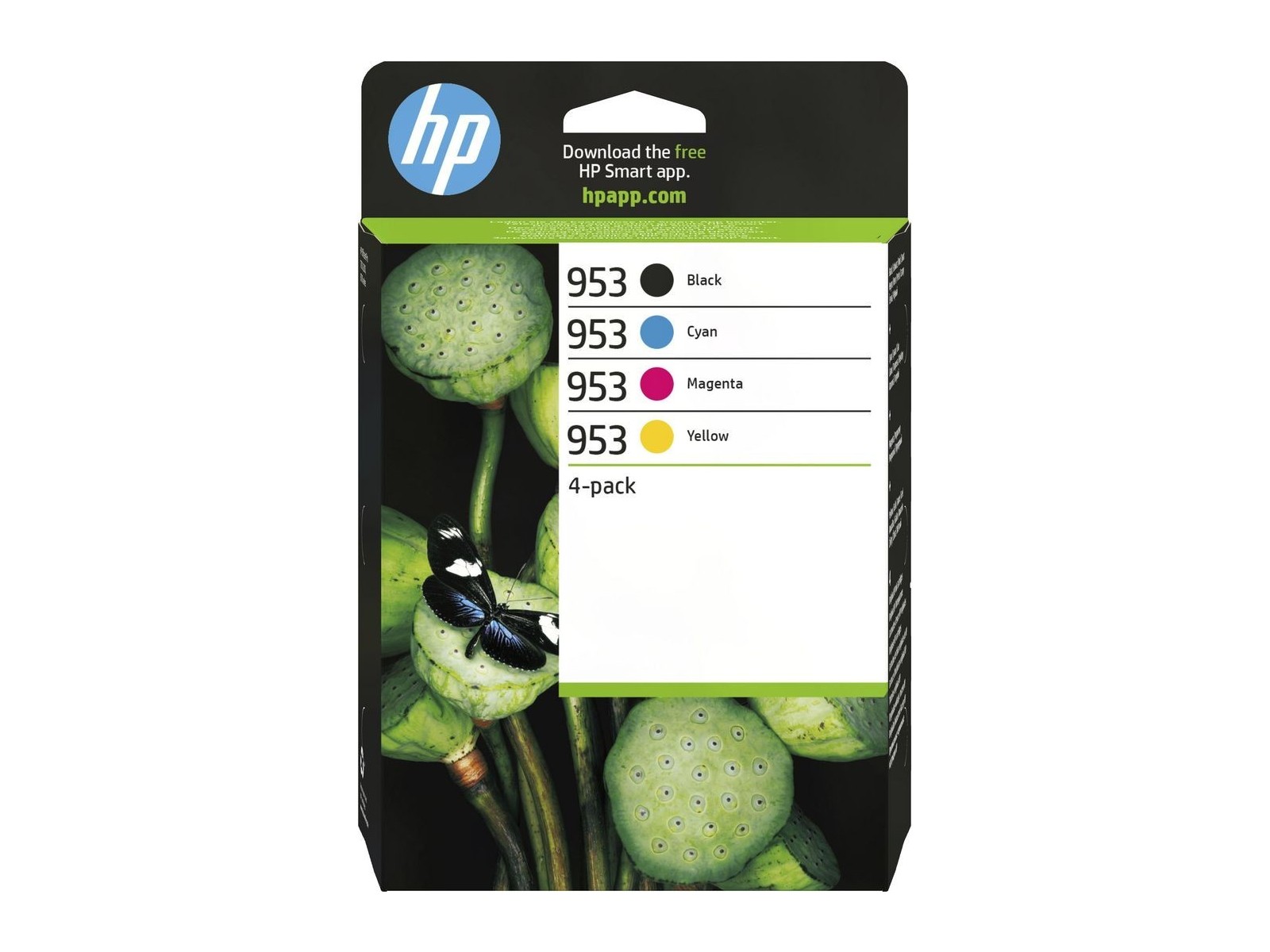 6ZC69AE HP 953 4-pack Black/Cyan/Magenta/Yellow Original Ink Cartridges 6ZC69AE HP 953 4-pack Black/Cyan/Magenta/Yellow Original Ink Cartridges