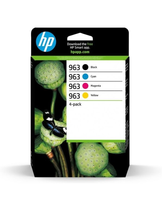 6ZC70AE HP 963 4-pack Black/Cyan/Magenta/Yellow Original Ink Cartridges