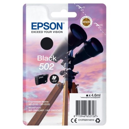 C13T02V14020 Epson Singlepack Black 502 Ink