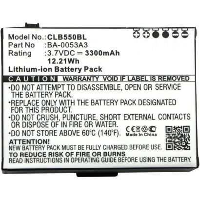 MBXPOS-BA0038 CoreParts Battery for CipherLab Scanner 12Wh Li-ion 3.7V 3300mAh Black, CP50, CP55 BA-0053A3, KB1B373300001