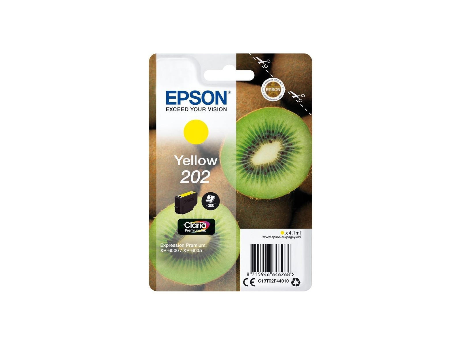 C13T02F44010 Epson Singlepack Yellow 202 Claria Premium Ink +31203145000 C13T02F44010 Epson Singlepack Yellow 202 Claria Premium Ink +31203145000