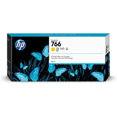P2V91A HP 766 300-ml Yellow DesignJet Ink Cartridge