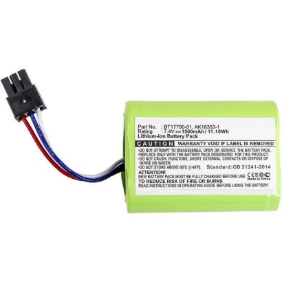 MBXPOS-BA0046 CoreParts Battery for Comtec Scanner and Zebra 11.1Wh Li-ion 7.4V 1500mAh Black MX420L, BT17790-2, BT17790-1, AK18