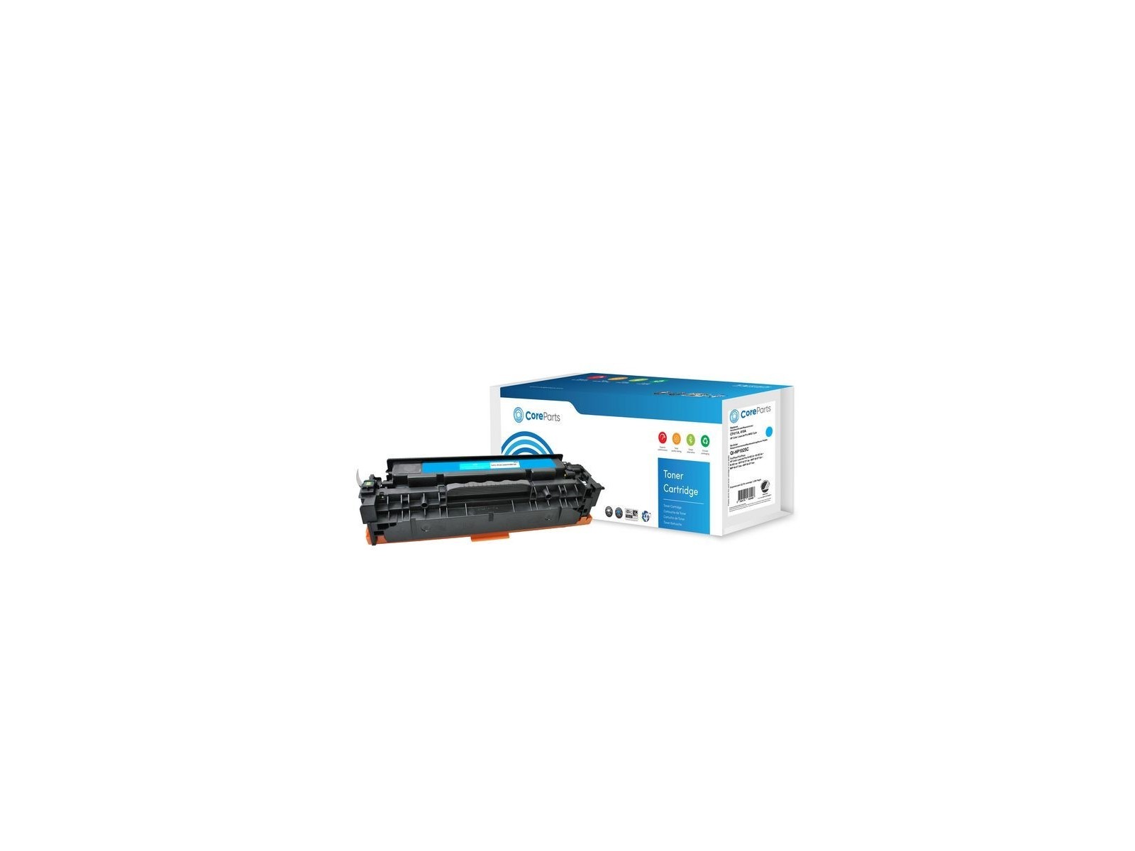 QI-HP1025C CoreParts Toner Cyan CF411A Pages: 2.300 Nordic Swan HP Color LaserJet Pro M452 (410A) Series CF411A QI-HP1025C CoreParts Toner Cyan CF411A Pages: 2.300 Nordic Swan HP Color LaserJet Pro M452 (410A) Series CF411A