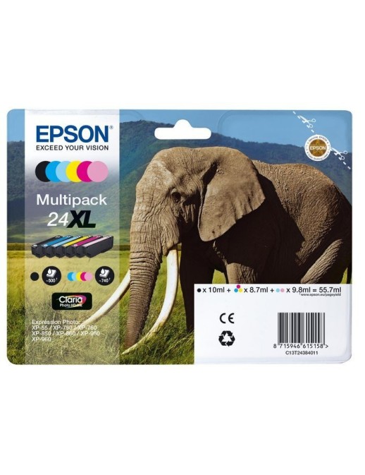C13T24384021 Epson Multipack 6-colours 24XL Claria Photo HD Ink