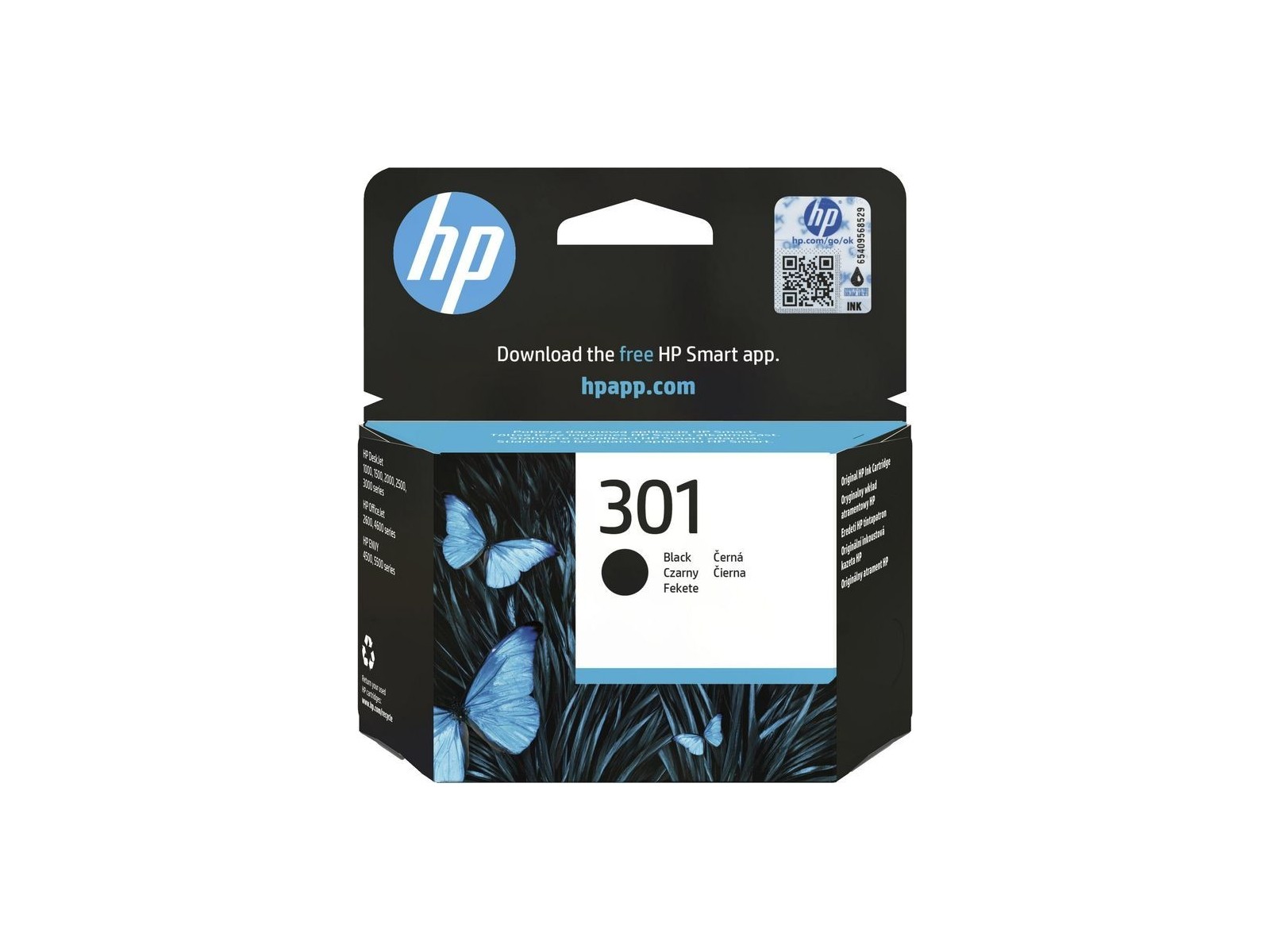 CH561EE HP 301 Black Original Ink Cartridge CH561EE HP 301 Black Original Ink Cartridge