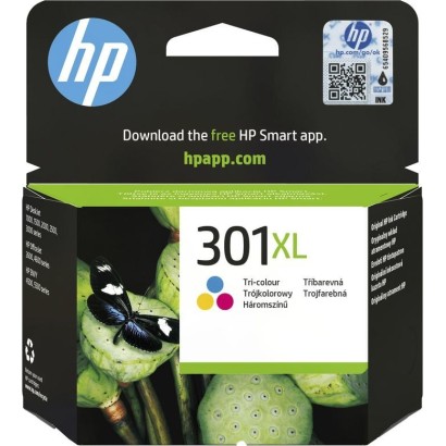 CH564EE HP 301XL High Yield Tri-color Original Ink Cartridge
