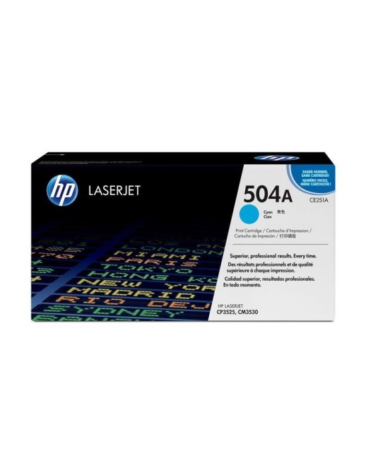 CE251A HP 504A Cyan Original LaserJet Toner Cartridge HPCE251A