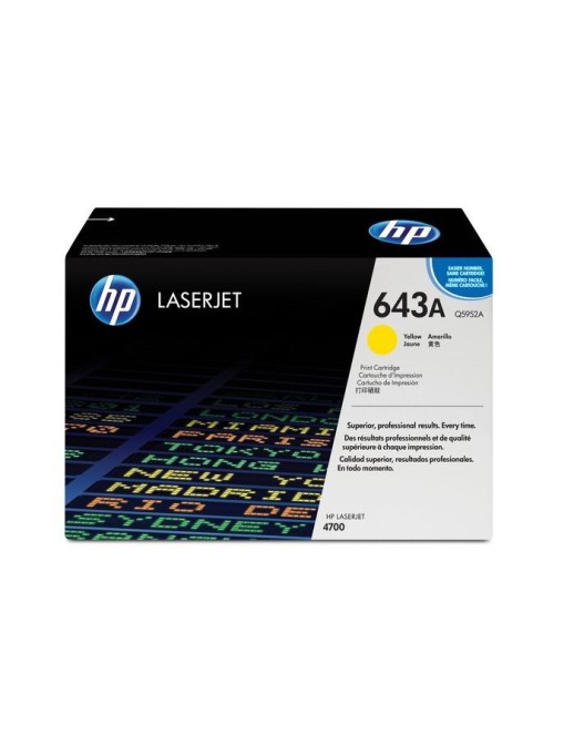 Q5952-67901 HP 643A Yellow Original LaserJet Toner Cartridge Q5952A