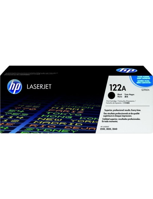 Q3960A HP 122A Black Original LaserJet Toner Cartridge HPQ3960A