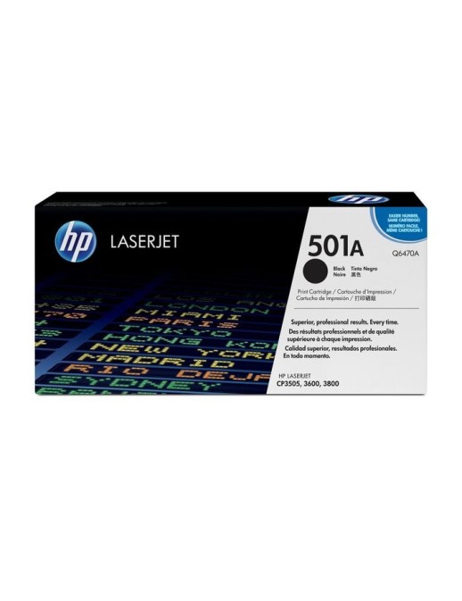 Q6470-67901 HP 501A Black Original LaserJet Toner Cartridge Q6470A