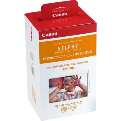 8568B001 Canon RP-108 Colour Ink + 100 x 148 mm Paper Set, 108 Sheets