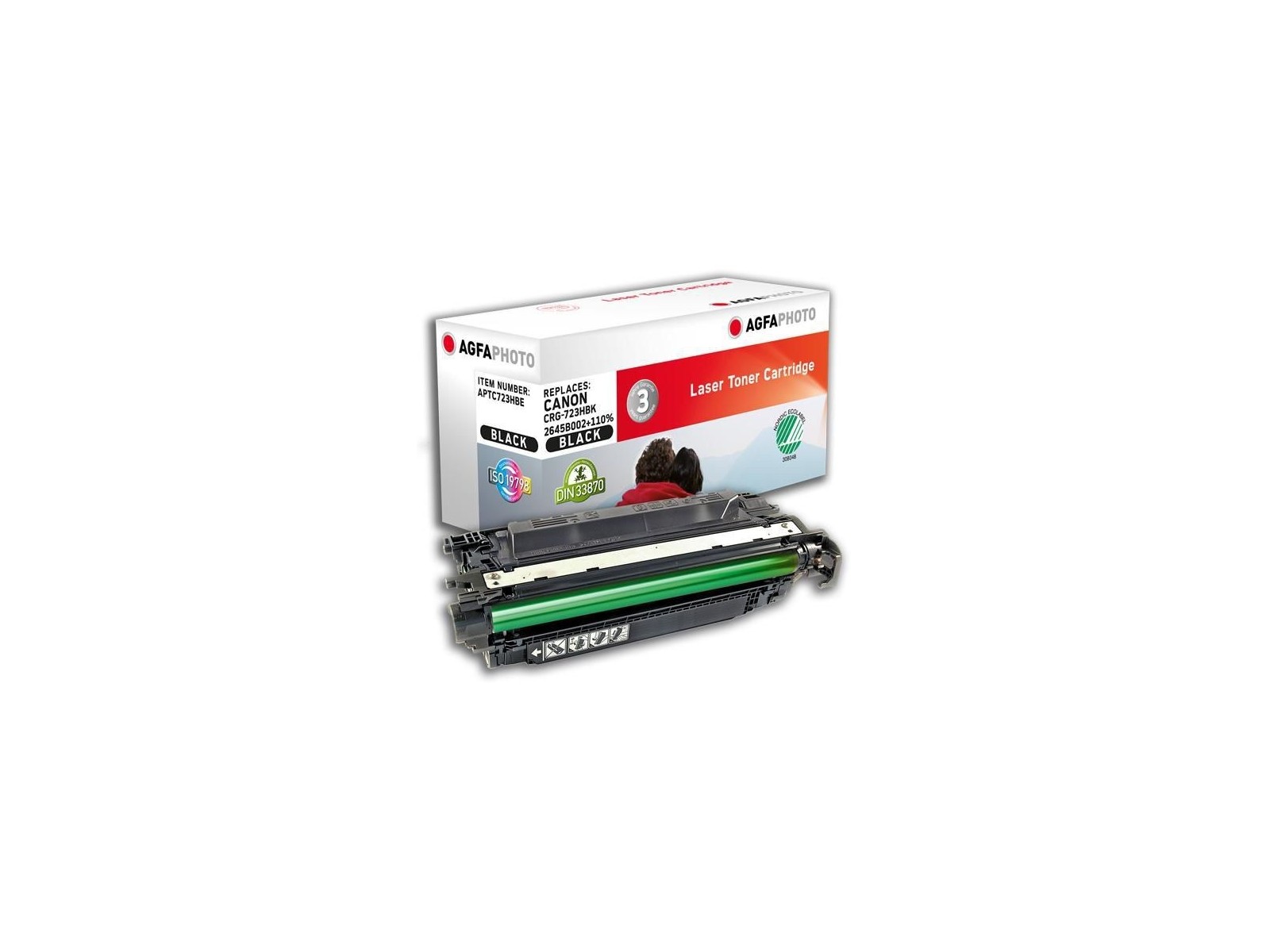 APTC723HBE AgfaPhoto 10500 page yield, f/Canon, Black APTC723HBE AgfaPhoto 10500 page yield, f/Canon, Black