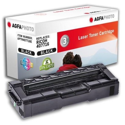 APTR407716E AgfaPhoto Toner Cartridge for Ricoh Aficio SP C252SF, Black, 6500 pages