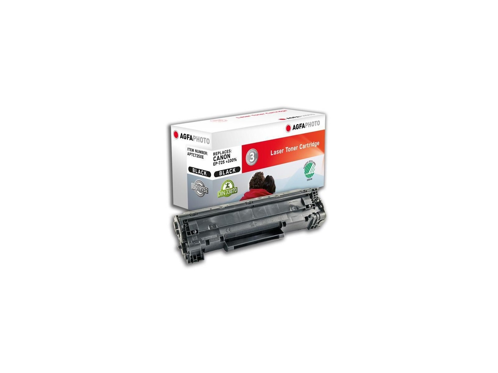 APTC725XE AgfaPhoto 3200 page yield, f/Canon, Black APTC725XE AgfaPhoto 3200 page yield, f/Canon, Black