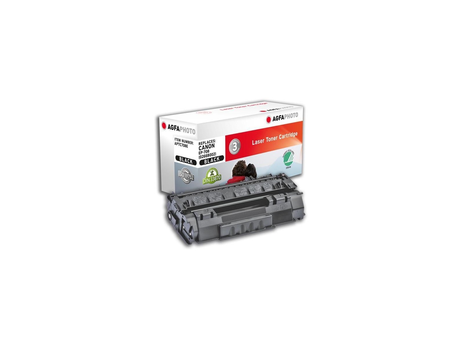 APTC708E AgfaPhoto 2500 page yield, Black APTC708E AgfaPhoto 2500 page yield, Black
