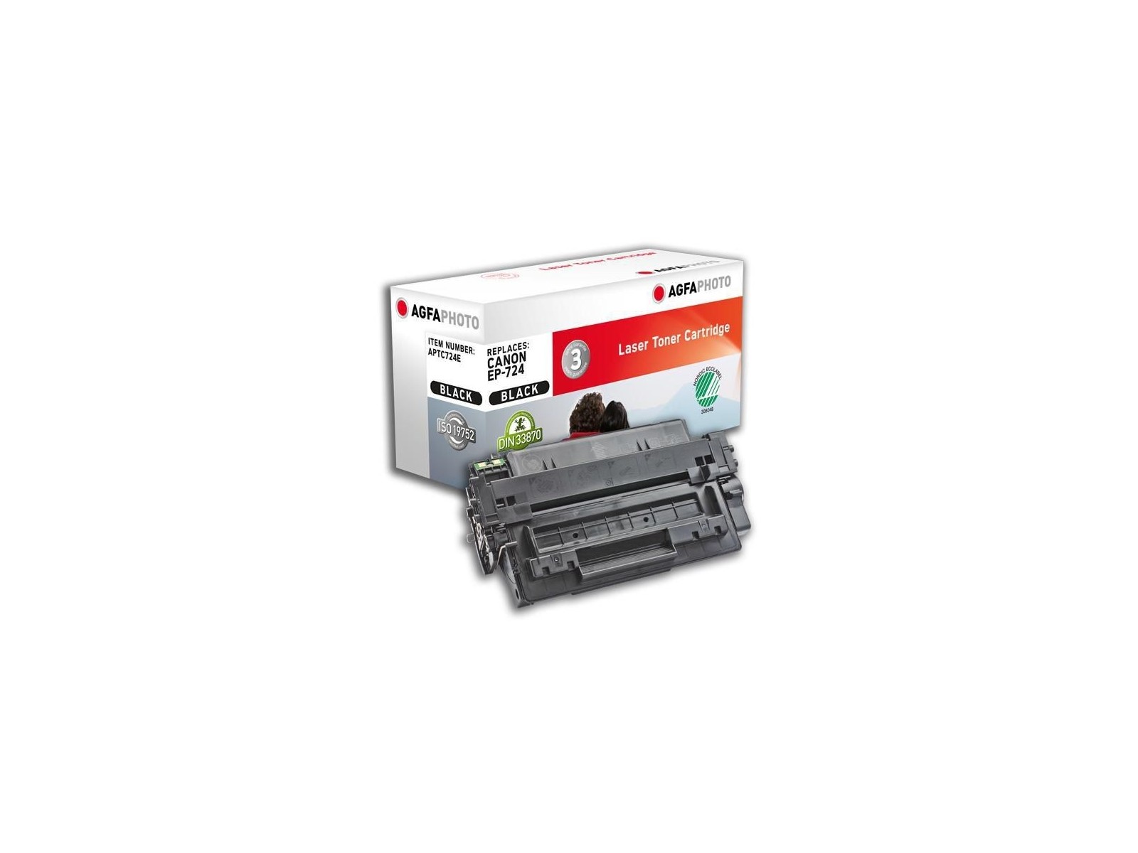 APTC724E AgfaPhoto 6000 page yield, f/Canon, Black APTC724E AgfaPhoto 6000 page yield, f/Canon, Black
