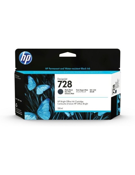 3WX25A HP 728 130-ml Matte Black DesignJet Ink Cartridge