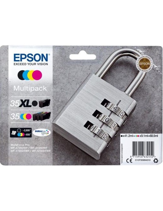 C13T35994020 Epson Padlock 35Xl Ink Cartridge 1 Pc(S) Original High (Xl) Yield Black, Cyan, Magenta, Yellow