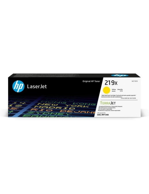 W2192X HP 219X High Yield Yellow Original Laserjet Toner Cartridge