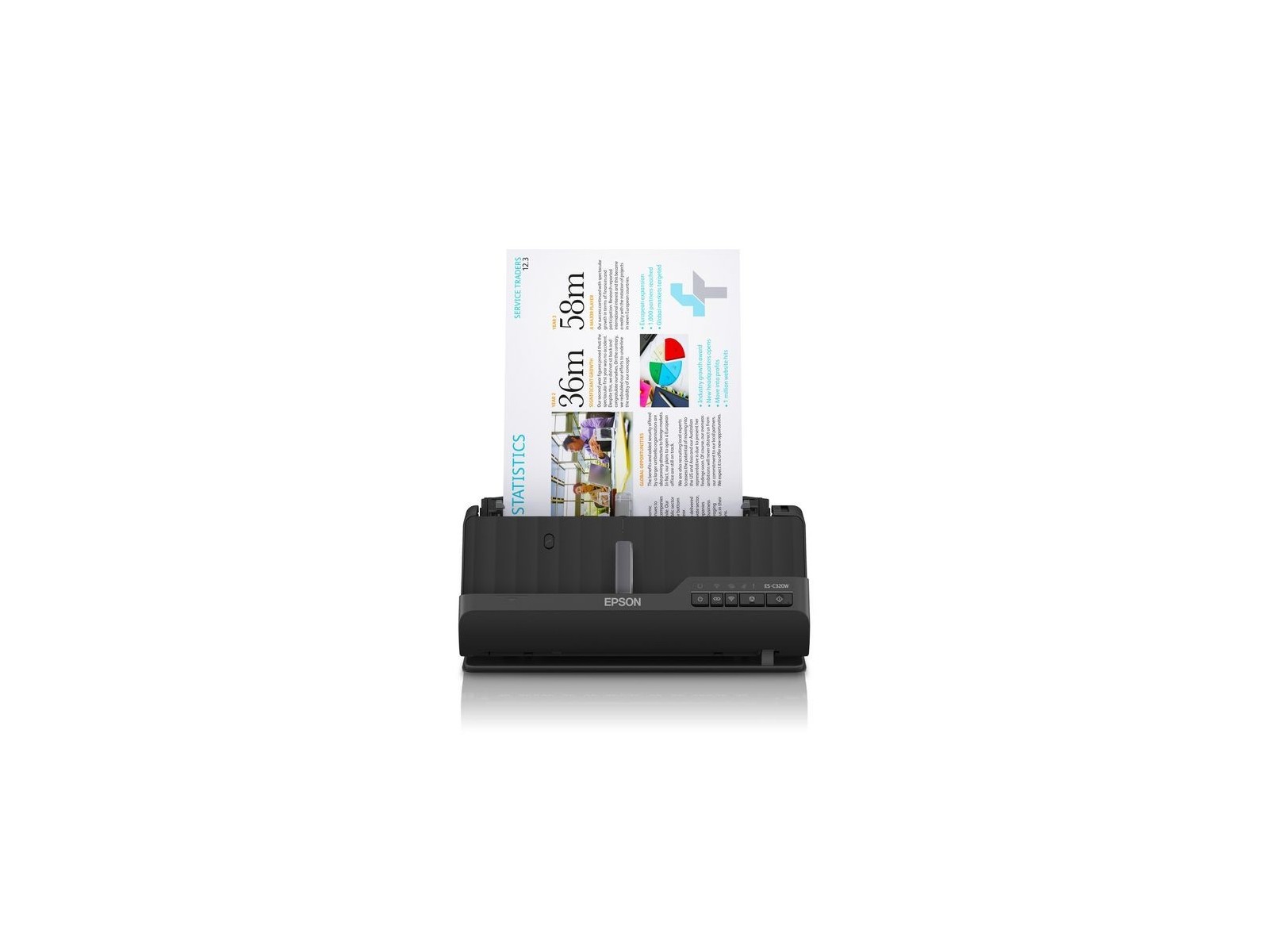 B11B270401 Epson Es-C320W Adf + Sheet-Fed Scanner 600 X 600 Dpi A4 Black B11B270401 Epson Es-C320W Adf + Sheet-Fed Scanner 600 X 600 Dpi A4 Black