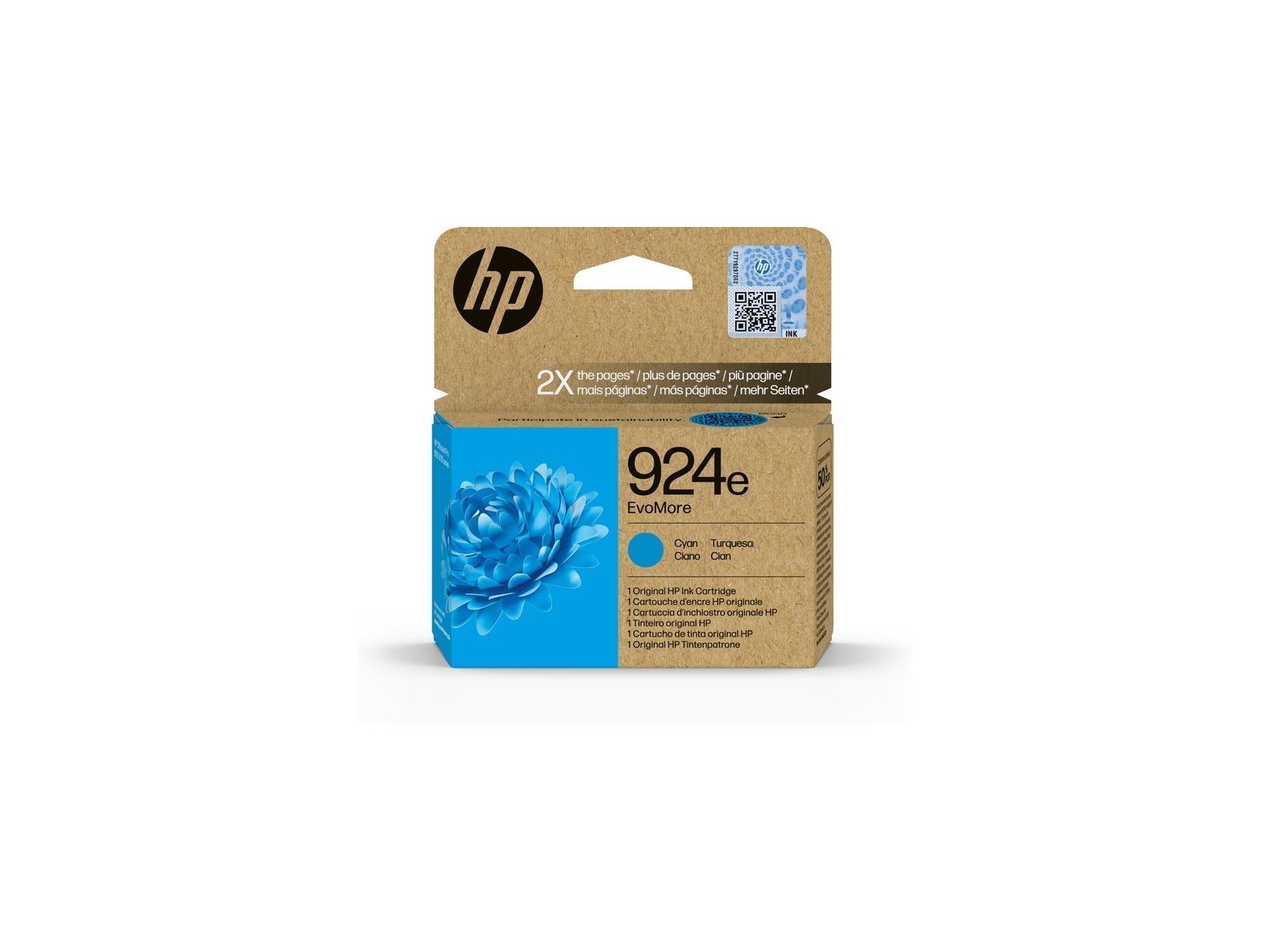 4K0U7NE HP 924E Evomore Cyan Original Ink Cartridge 4K0U7NE HP 924E Evomore Cyan Original Ink Cartridge