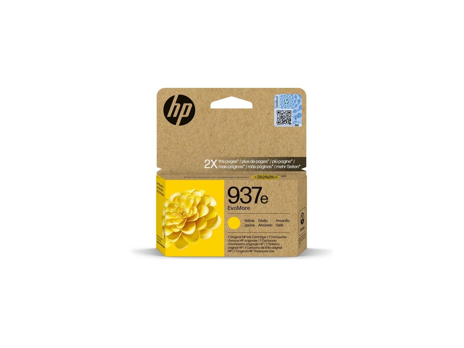 4S6W8NE HP 937E Evomore Yellow Original Ink Cartridge 4S6W8NE HP 937E Evomore Yellow Original Ink Cartridge