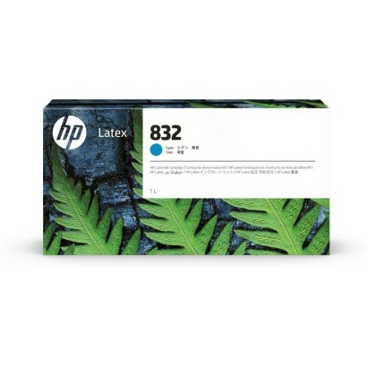4UV76A HP 832 1-liter Cyan Latex Ink Cartridge