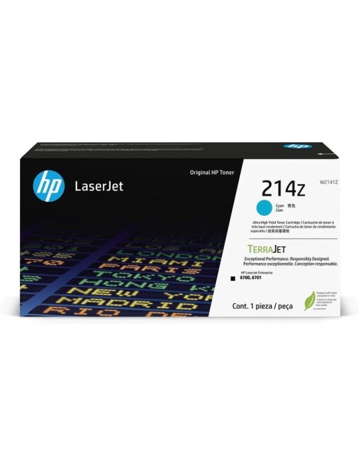 W2141Z HP 214Z Ultra High Yield Cyan Original Laserjet Toner Cartridge