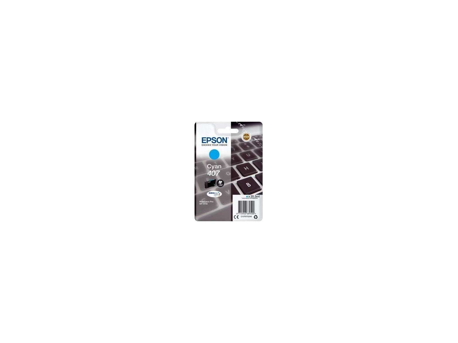 C13T07U240 Epson Wf-4745 Ink Cartridge 1 Pc(S) Original High (Xl) Yield Cyan C13T07U240 Epson Wf-4745 Ink Cartridge 1 Pc(S) Original High (Xl) Yield Cyan