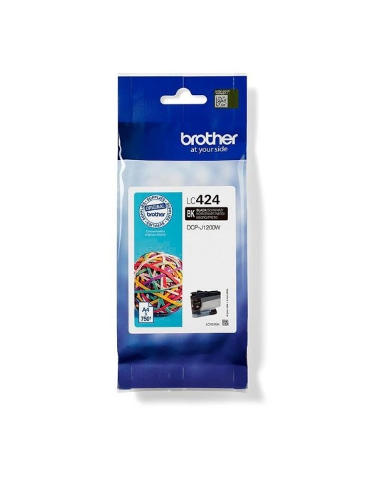 LC424BK Brother Lc-424Bk Ink Cartridge 1 Pc(S) Original Black