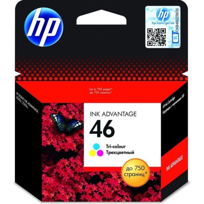 CZ638AEBFW HP 46 Tri-Color Original Ink Advantage Cartridge