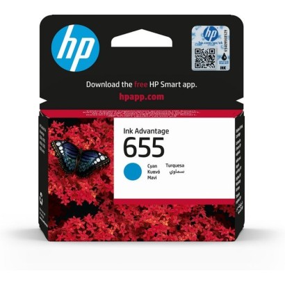 CZ110AEBHK HP 655 Cyan Original Ink Advantage Cartridge