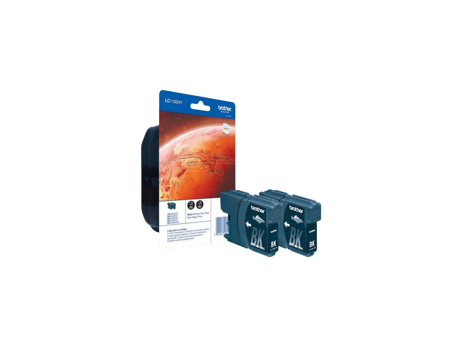 LC1100HYBKBP2 Brother Ink Cartridge 2 Pc(S) Original Black LC1100HYBKBP2 Brother Ink Cartridge 2 Pc(S) Original Black