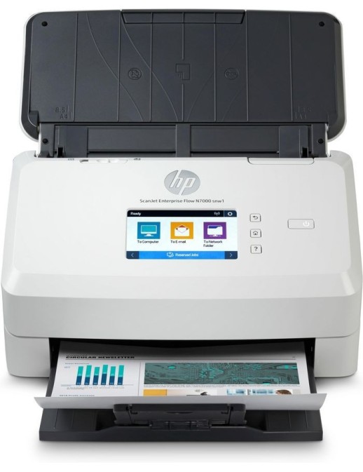 6FW10A HP Scanjet Enterprise Flow N7000 Sheet-Fed Scanner 600 X 600 Dpi A4 White
