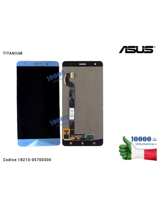 18210-05700300 Display LCD con Vetro Touch Screen ASUS ZenFone 3 Deluxe ZS570KL (Z016D) OLED 5,7'' FHD Full-HD [TITANIUM]