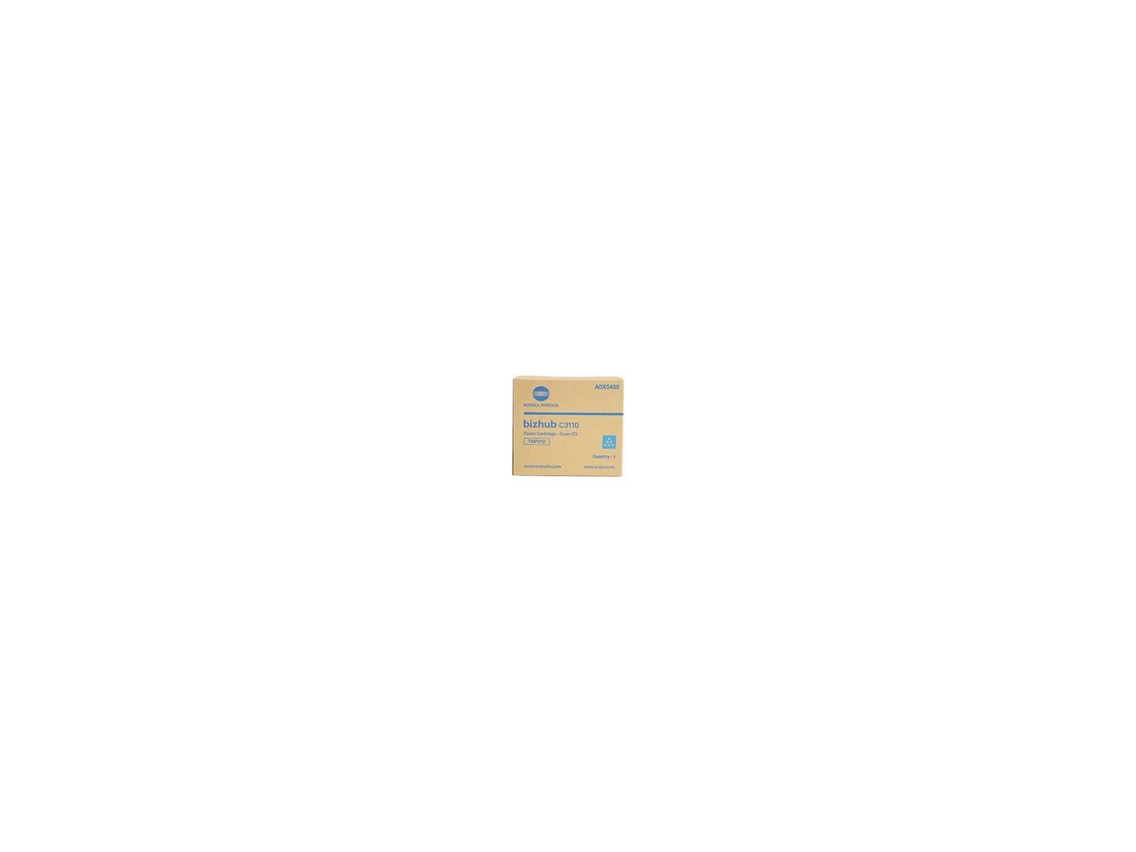 A0X5455 Konica Minolta Tnp-51C Toner Cartridge 1 Pc(S) Original Cyan A0X5455 Konica Minolta Tnp-51C Toner Cartridge 1 Pc(S) Original Cyan