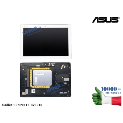 90NP01T5-R20010 Display LCD con Vetro Touch Screen ASUS ZenPad 10 Z300CNL ZD300CNL (P01T) [BIANCO]