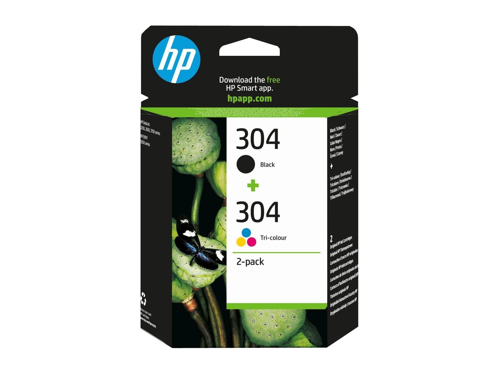 3JB05AE HP 304 2-pack Black/Tri-color Original Ink Cartridges 3JB05AE HP 304 2-pack Black/Tri-color Original Ink Cartridges