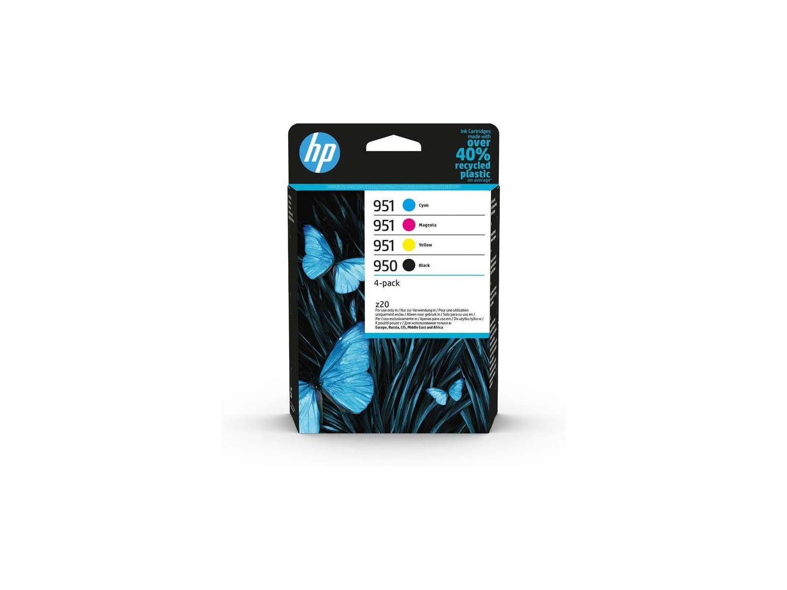6ZC65AE HP 950 Black/951 Cyan/Magenta/Yellow 4-pack Original Ink Cartridges 6ZC65AE HP 950 Black/951 Cyan/Magenta/Yellow 4-pack Original Ink Cartridges