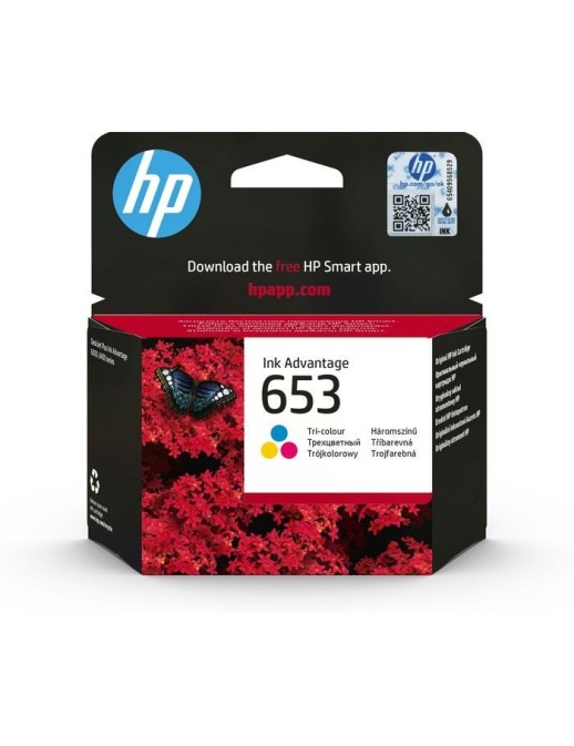 3YM74AEBHK HP 653 Tri-color Original Ink Advantage