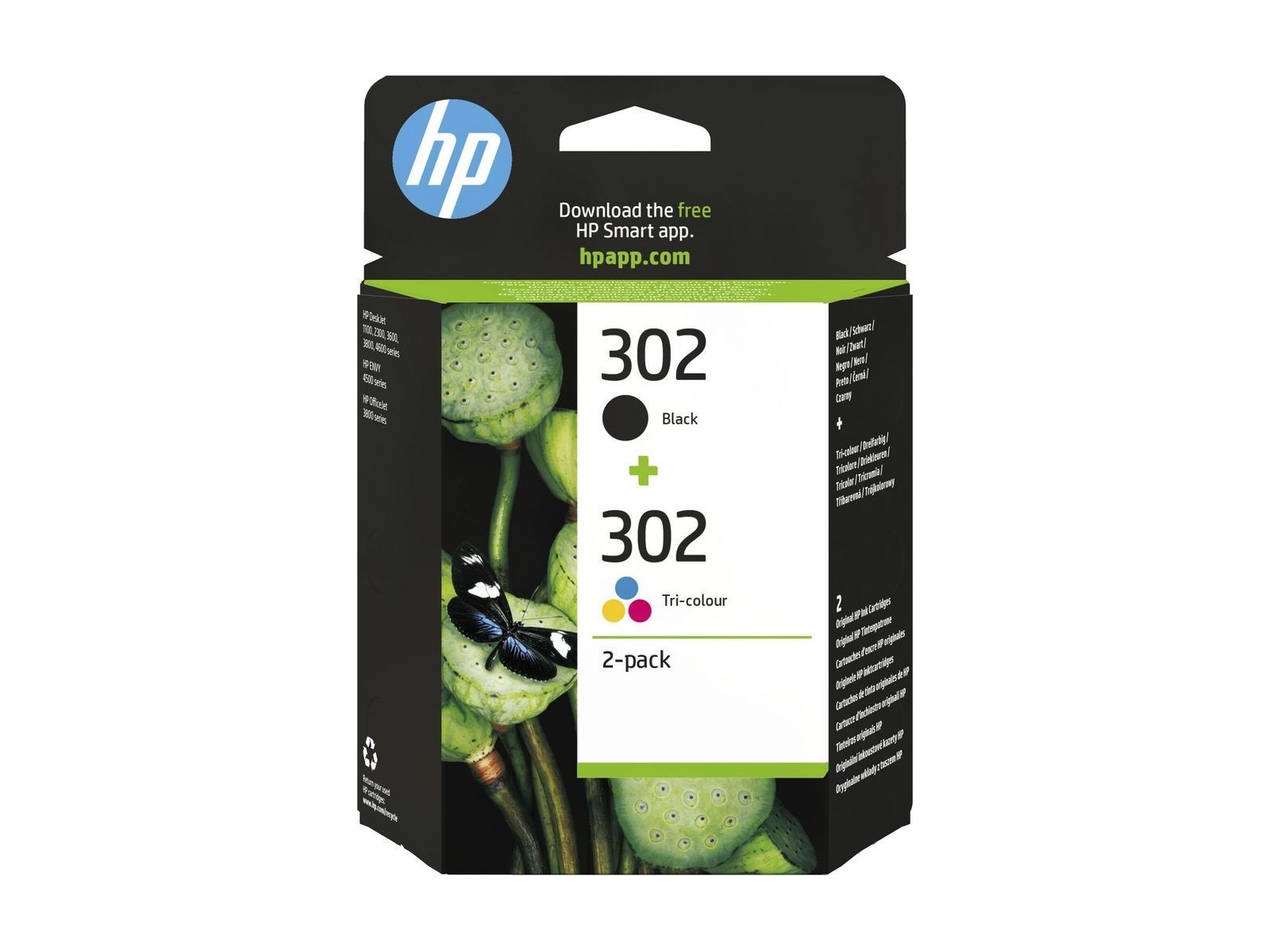 X4D37AE HP 302 2-pack Black/Tri-colour Original Ink Cartridges X4D37AE HP 302 2-pack Black/Tri-colour Original Ink Cartridges