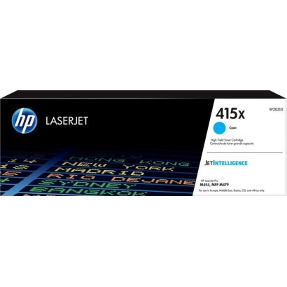 W2031X HP 415X High Yield Cyan Original LaserJet Toner Cartridge