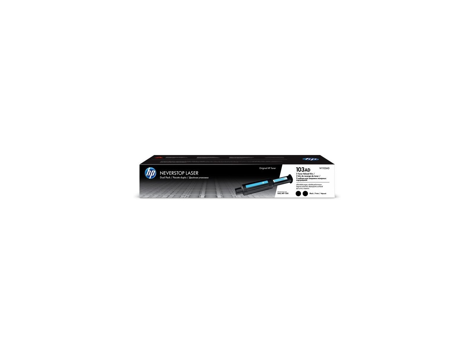 W1103AD HP 103AD Dual Pack Black Original Neverstop Laser Toner Reload Kit W1103AD HP 103AD Dual Pack Black Original Neverstop Laser Toner Reload Kit