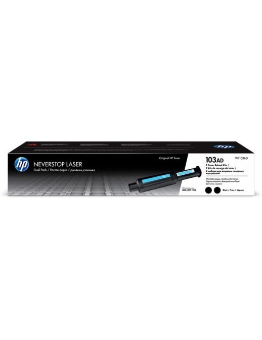 W1103AD HP 103AD Dual Pack Black Original Neverstop Laser Toner Reload Kit