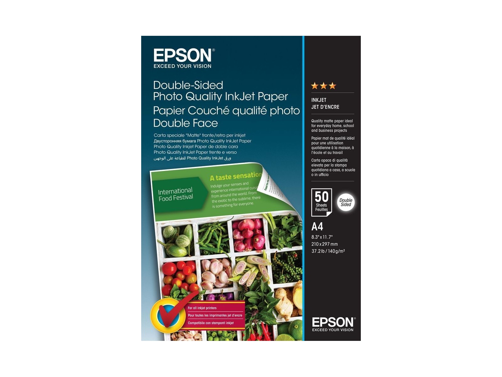 C13S400059 Epson Double-Sided Photo Quality Inkjet Paper - A4 - 50 Sheets C13S400059 Epson Double-Sided Photo Quality Inkjet Paper - A4 - 50 Sheets